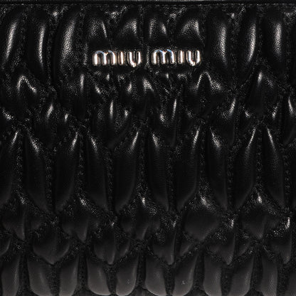 Miu Miu Nappa Matelasse Crystal Shoulder Bag Black 6 of 9