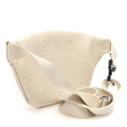 Gucci Calfskin GG Tennis Embossed Belt Bag Mystic White 3 of 9