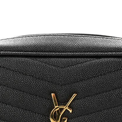 Saint Laurent Grain De Poudre Matelasse Monogram Mini Lou Camera Bag Black 12 of 13