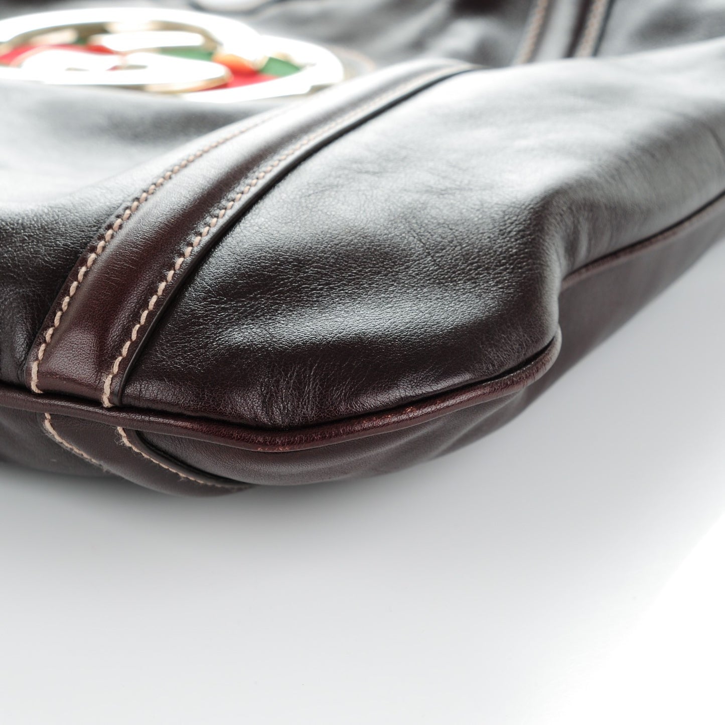 Calfskin Medium Britt Hobo Dark Brown