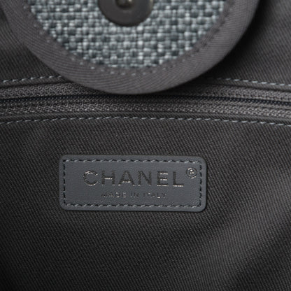 Chanel Woven Straw Raffia Large Deauville Tote Grey 6 of 7