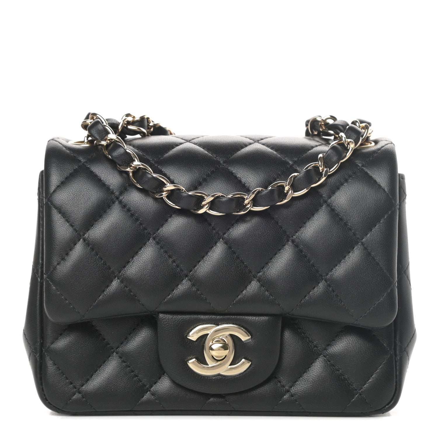 Chanel Lambskin Quilted Mini Square Flap Black 1 of 13