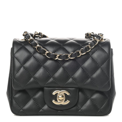 Chanel Lambskin Quilted Mini Square Flap Black 1 of 13