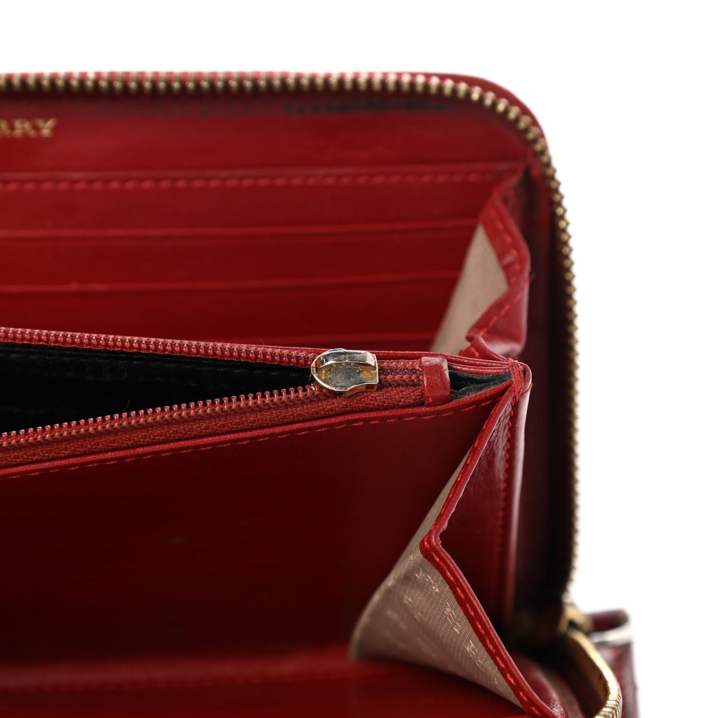 Haymarket Check Large Ziggy Zip Around Wallet Red