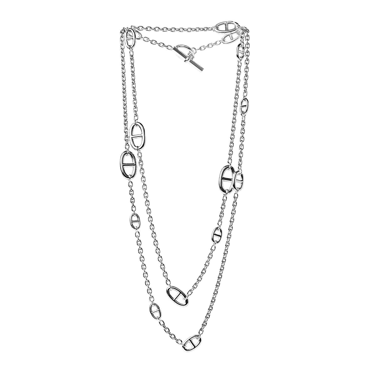 Hermes Sterling Silver Farandole Necklace 120 3 of 7