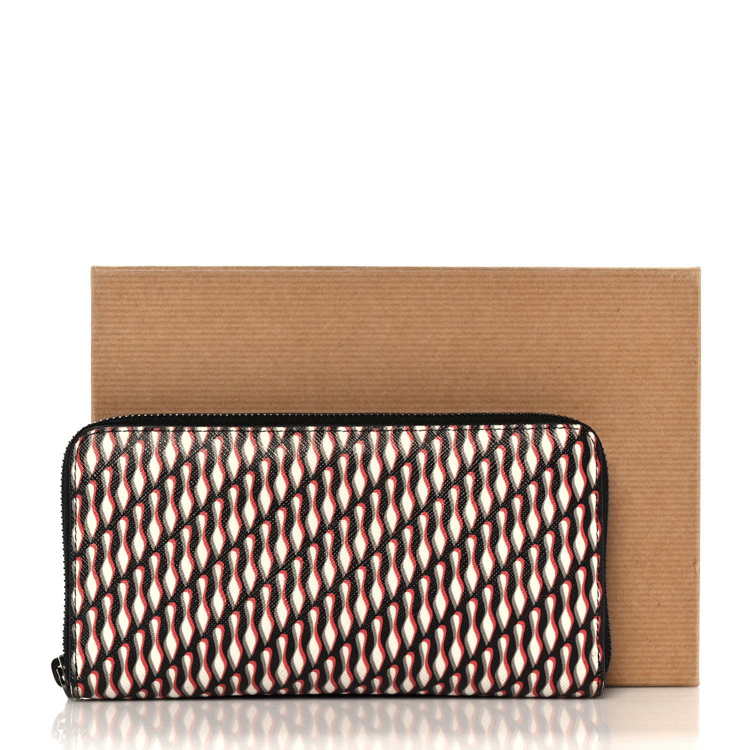 Christian Louboutin Calfskin Panettone Zip Around Wallet Black Multicolor 10 of 11