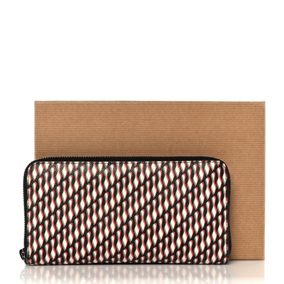 Christian Louboutin Calfskin Panettone Zip Around Wallet Black Multicolor 10 of 11