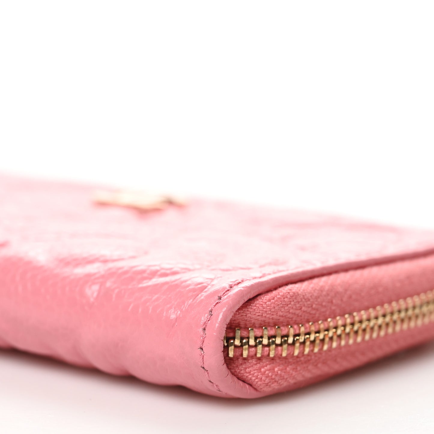 Caviar Camellia Embossed Key Holder Case Pink