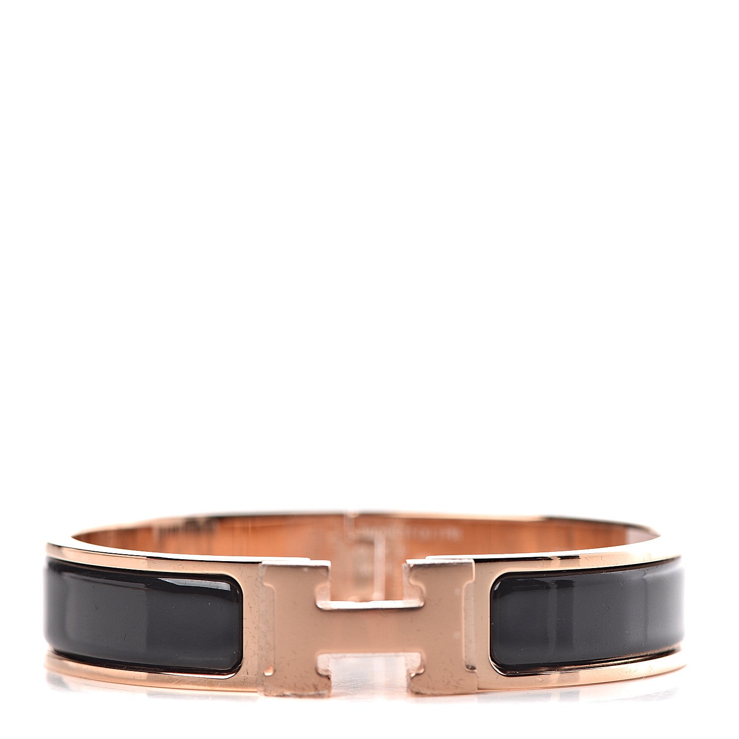 Hermes Enamel Narrow Clic Clac H Bracelet PM Black 1 of 6