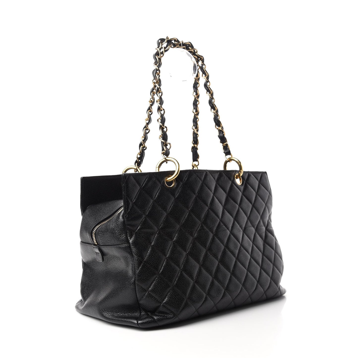 Caviar Quilted Grand Timeless Tote GTT Black