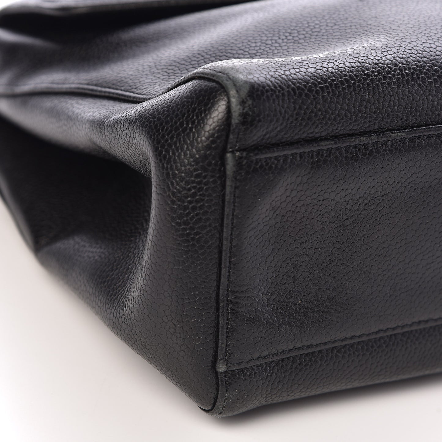 Caviar Flap Shoulder Bag Black