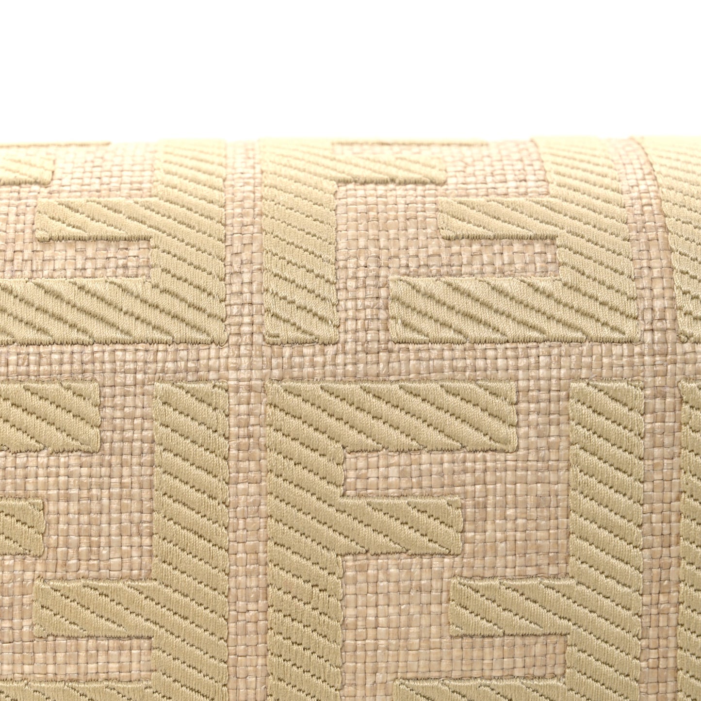 Raffia Vitello King Lucido FF Embroidered Baguette Alchemy Brandy