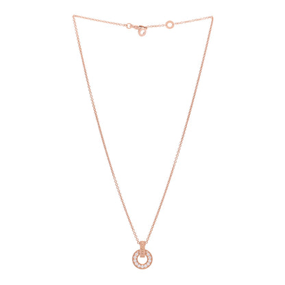 Bulgari 18K Rose Gold Diamond BVLGARI BVLGARI Open Work Pendant Necklace 3 of 7