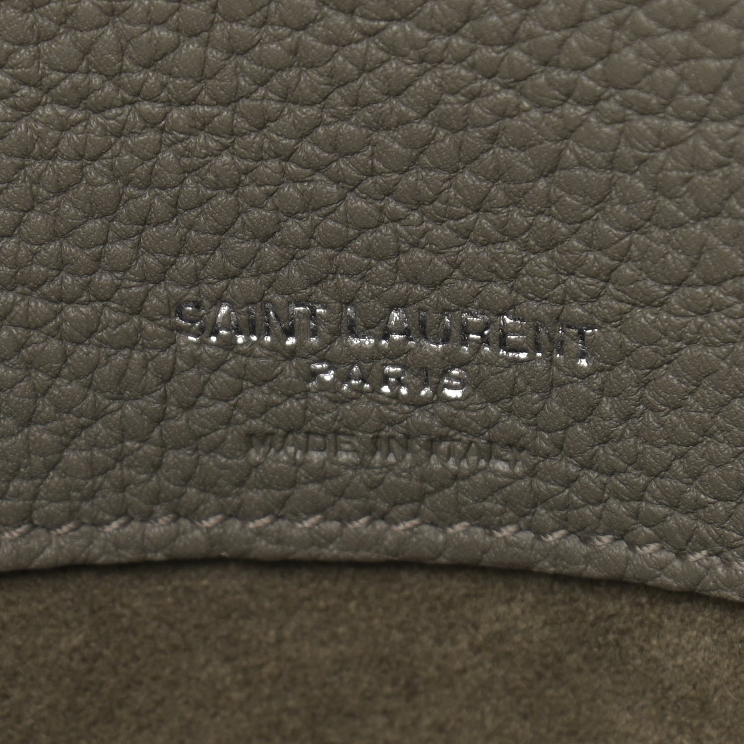 Saint Laurent Grained Calfskin Medium Supple Sac De Jour Kaki Militaire 5 of 13