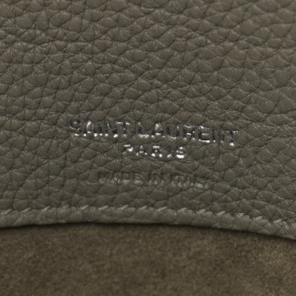 Saint Laurent Grained Calfskin Medium Supple Sac De Jour Kaki Militaire 5 of 13