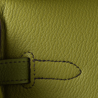 Hermes Taurillon Clemence Birkin 35 Vert Anis 22 of 41