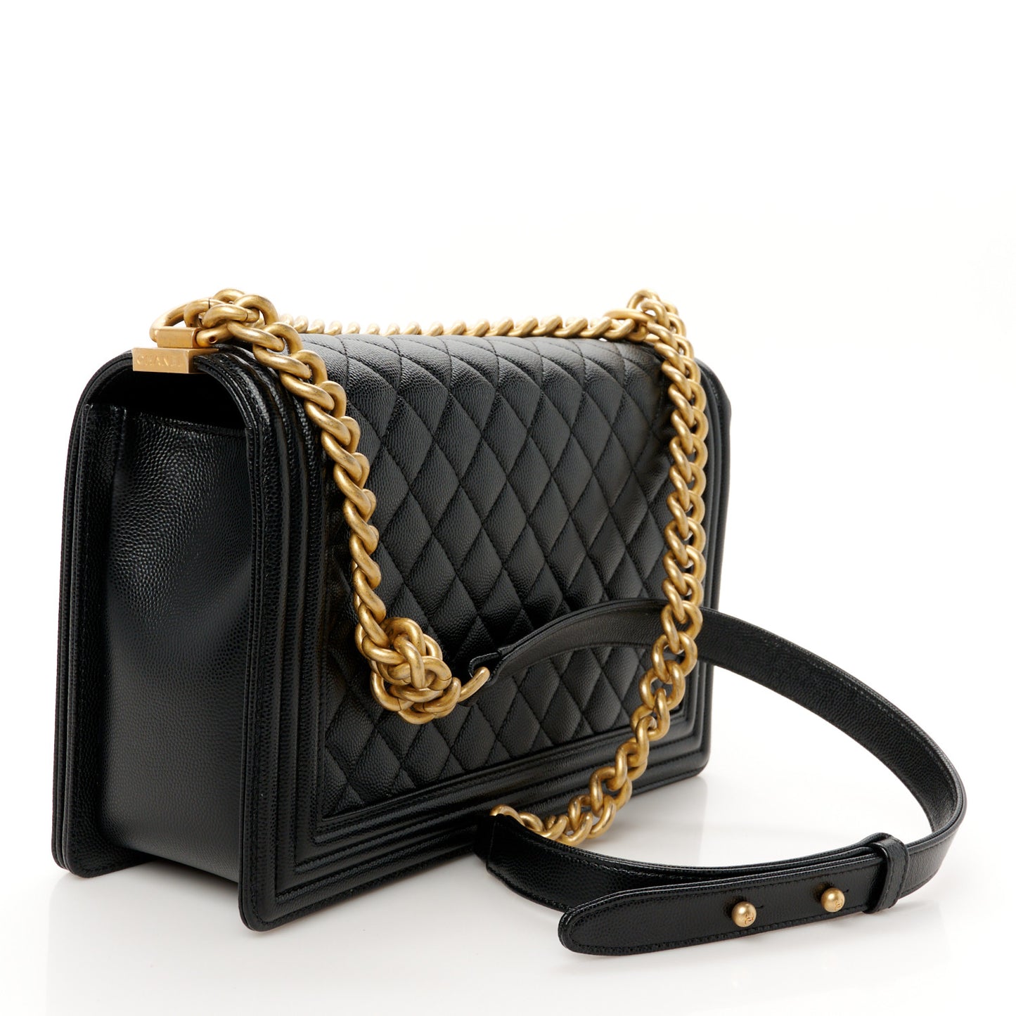 Caviar Quilted New Medium Boy Flap Black