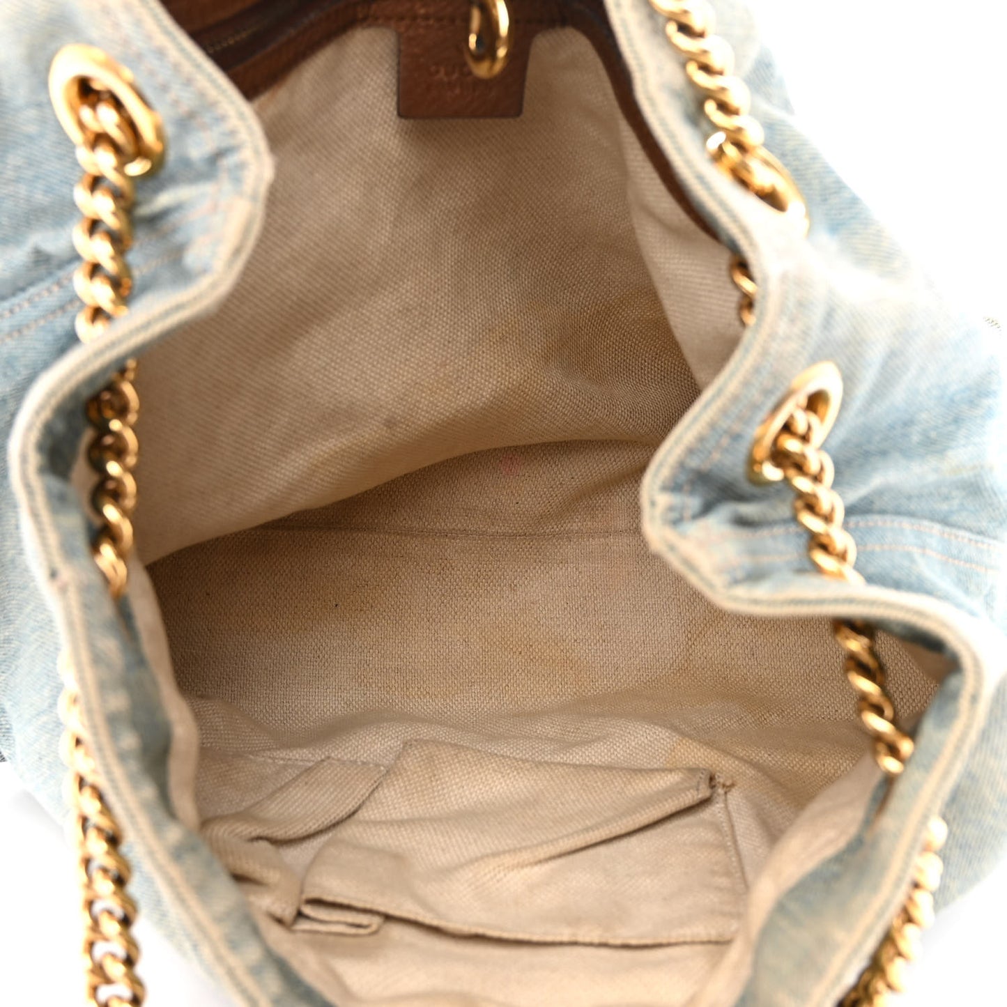 Denim Soho Chain Shoulder Bag Blue