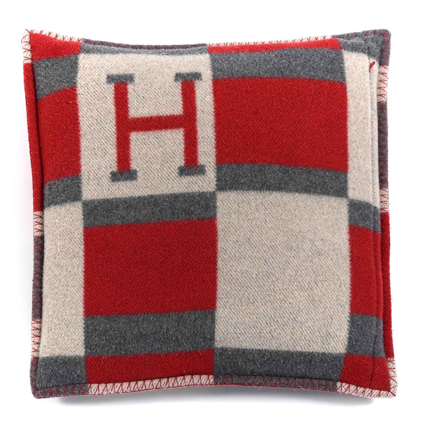 Hermes Wool Cashmere Avalon Bayadere Pillow PM 2 of 3