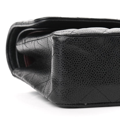 Chanel Caviar Quilted Medium Double Flap Black 12 of 13