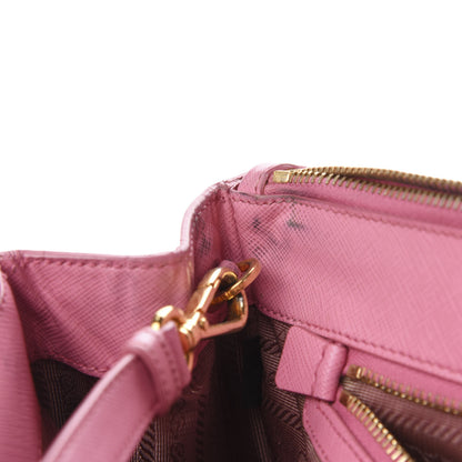Prada Saffiano Medium Double Zip Galleria Tote Begonia 10 of 16