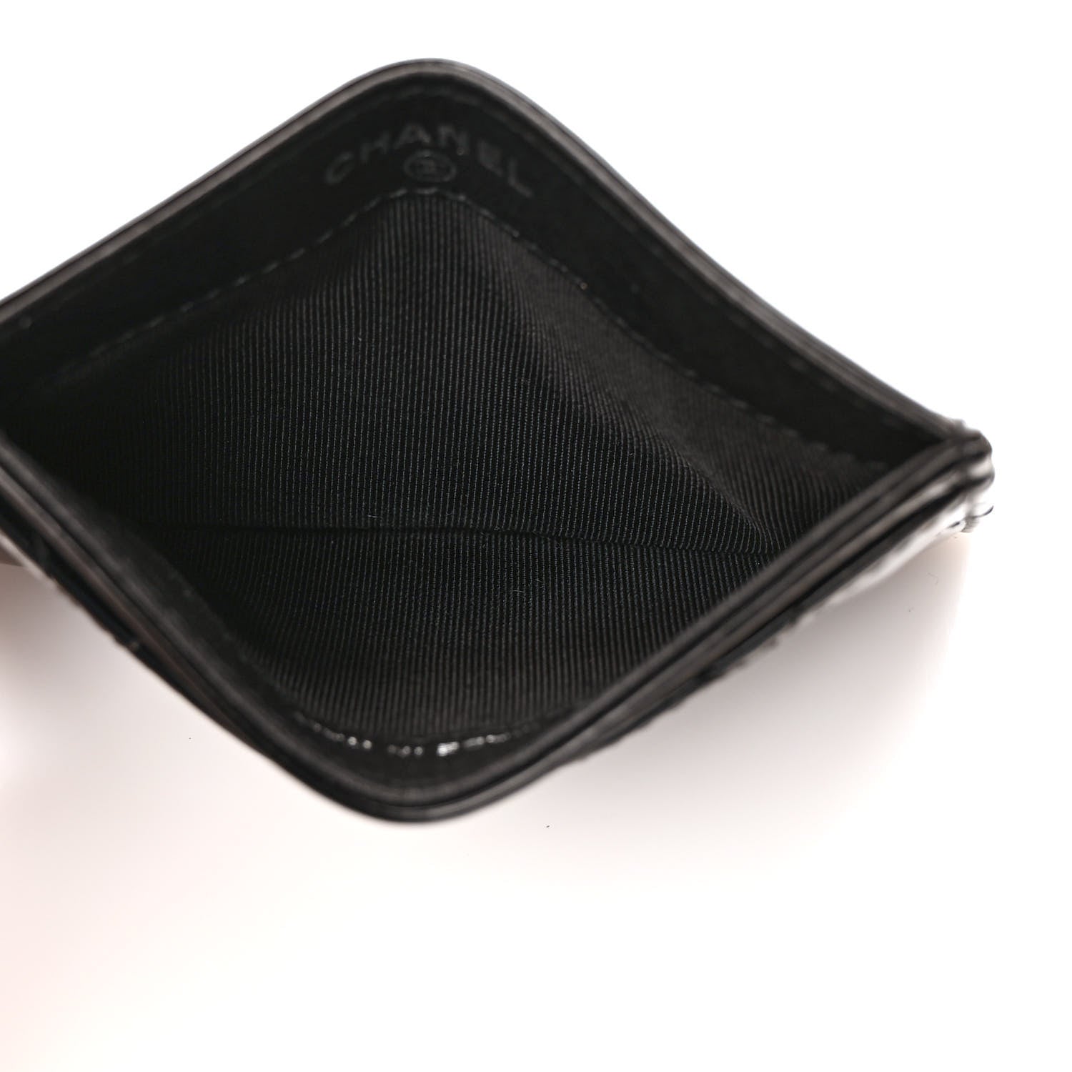 Chanel Patent Calfskin Quilted Card Holder So Black 5 of 7