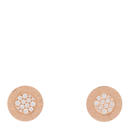 Bulgari 18K Rose Gold Diamond BVLGARI BVLGARI Stud Earrings 1 of 5