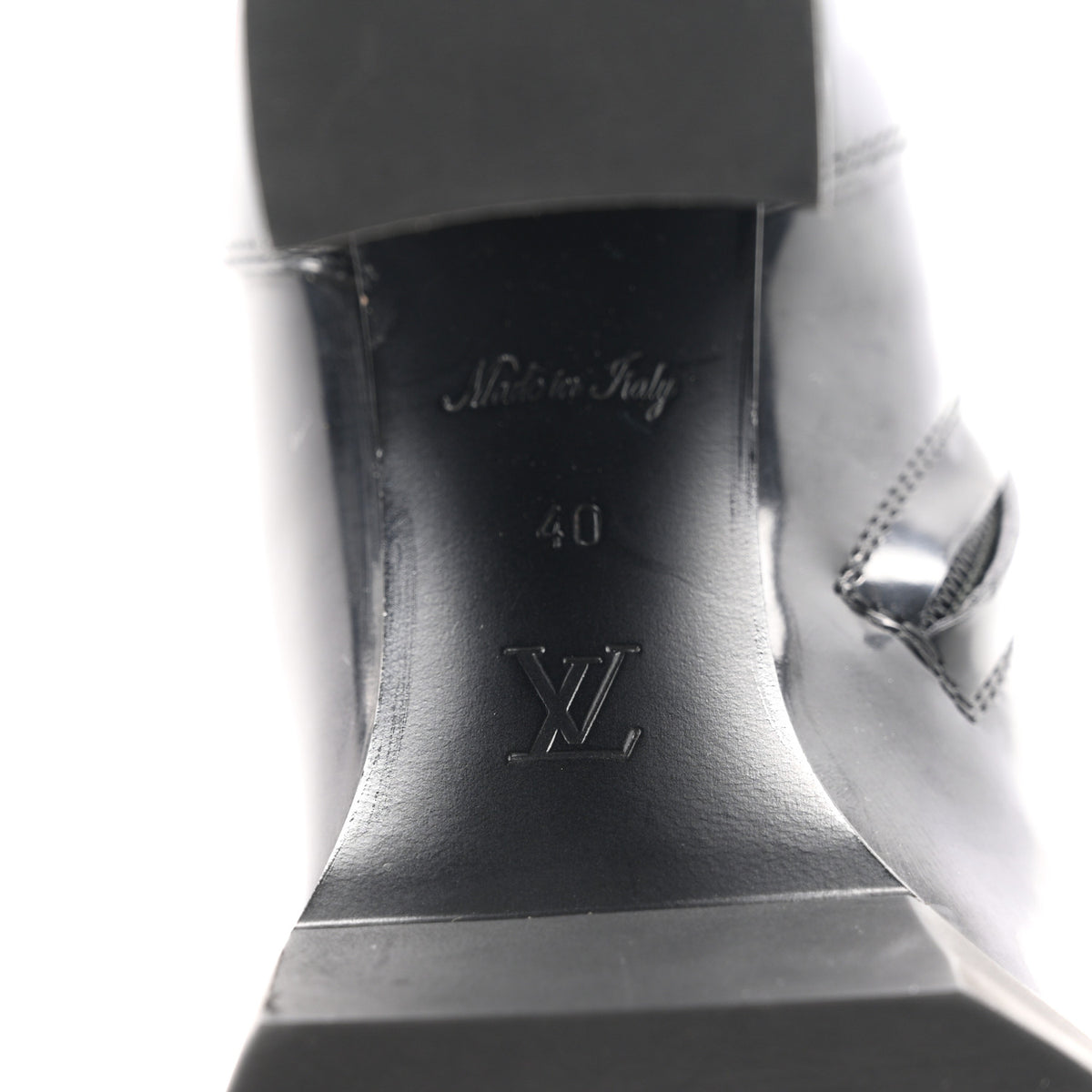 Glazed Calfskin Star Trail Ankle Boots 40 Black