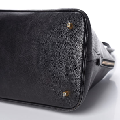 Prada Saffiano Top Handle Dome Satchel Black 16 of 18