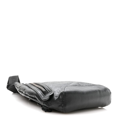 Louis Vuitton Calfskin Shadow Monogram Duo Slingbag Black 4 of 11