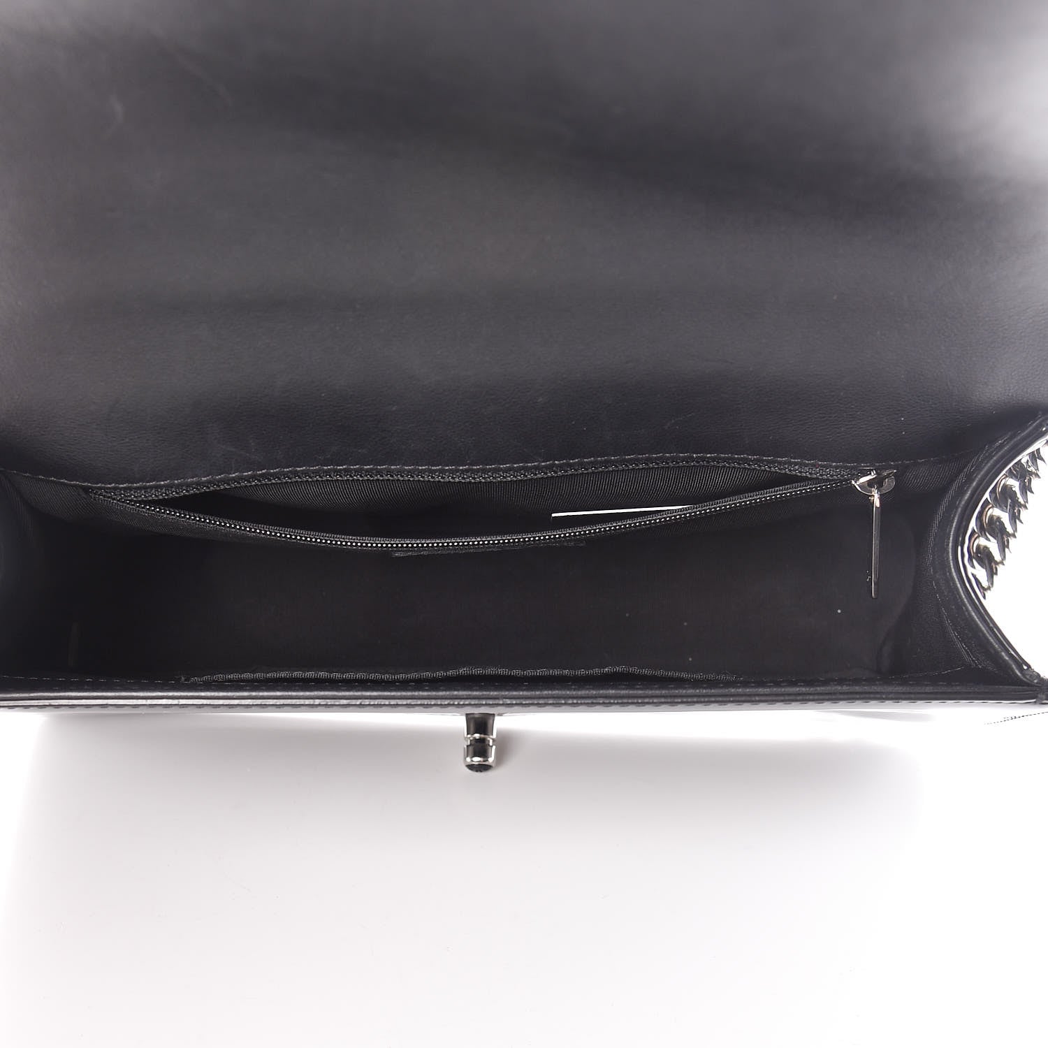 Chanel Patent Calfskin Quilted New Medium Plexiglass Boy Flap Black 5 of 12