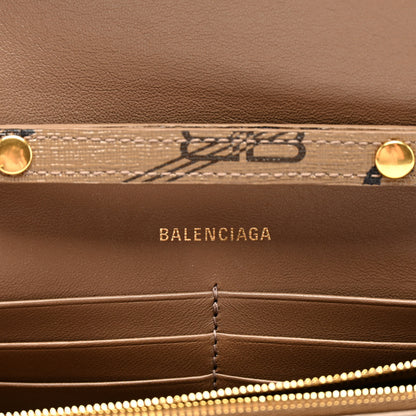 Balenciaga Coated Canvas BB Monogram Allover Logo Hourglass Chain Bag Beige Brown Black 6 of 9