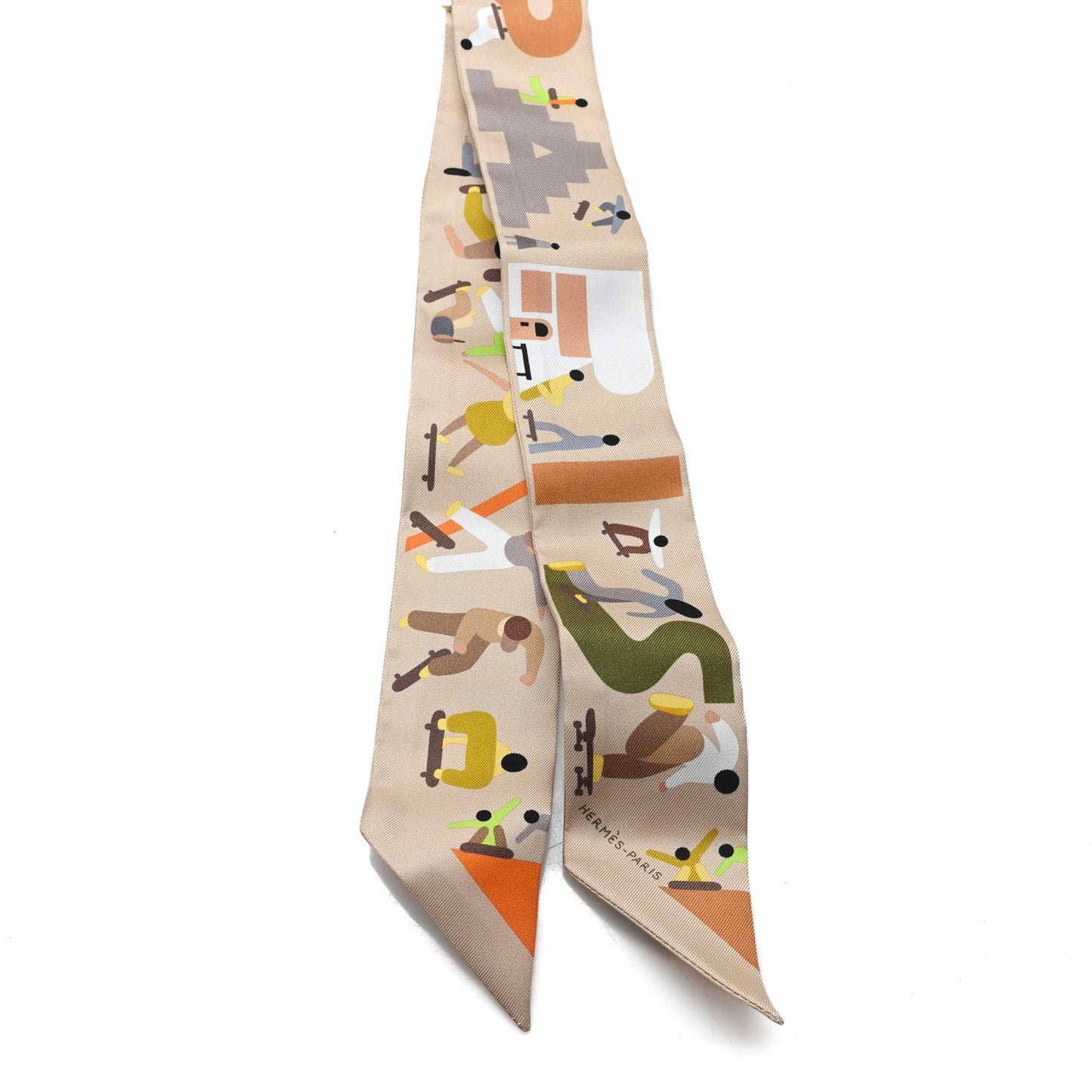 Silk Figures Libres Twilly Beige Vert Orange
