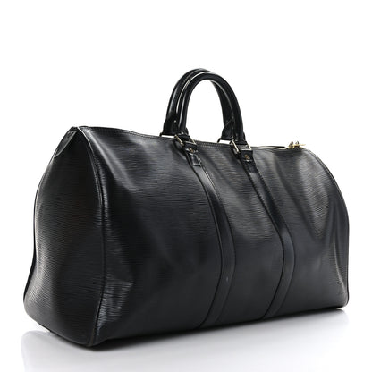 Louis Vuitton Epi Keepall 45 Black 3 of 12