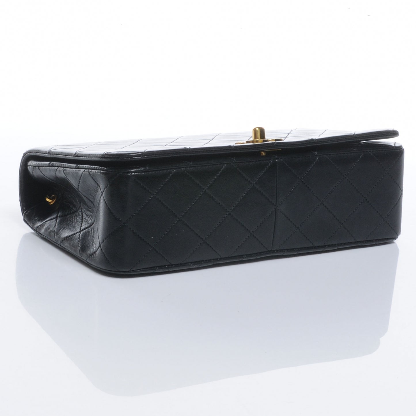 Lambskin Small Single Flap Black