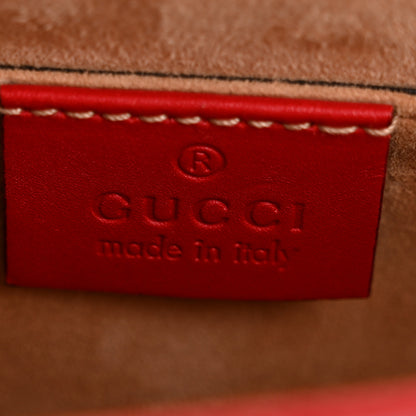 Gucci Calfskin Mini Sylvie Chain Shoulder Bag Hibiscus Red 6 of 14
