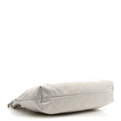Chanel Shiny Calfskin Quilted Small Rainbow Chanel 22 White 5 of 11