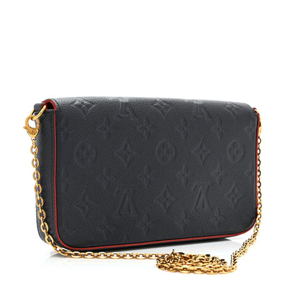 Louis Vuitton Empreinte Pochette Felicie Chain Wallet Marine Rouge 4 of 11