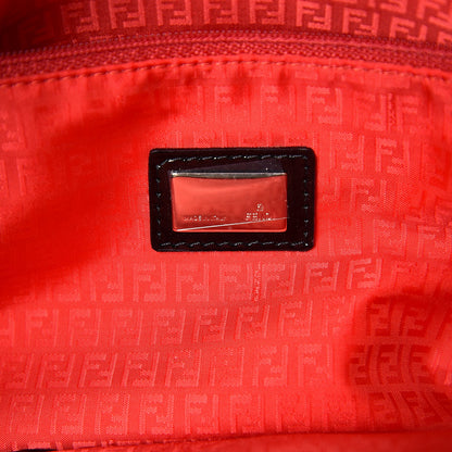 Fendi Zucca Spalmati Patent Baguette Print Medium Roll Tote Tobacco 6 of 12
