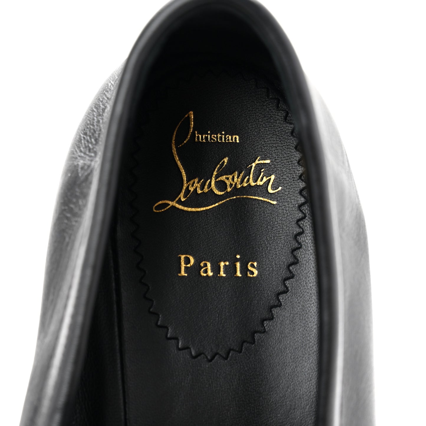Calfskin Mens Monogram Apron Toe Flat Loafers 42 Black
