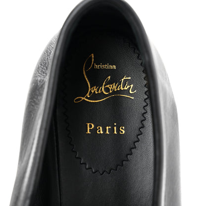 Christian Louboutin Calfskin Mens Monogram Apron Toe Flat Loafers 42 Black 8 of 11