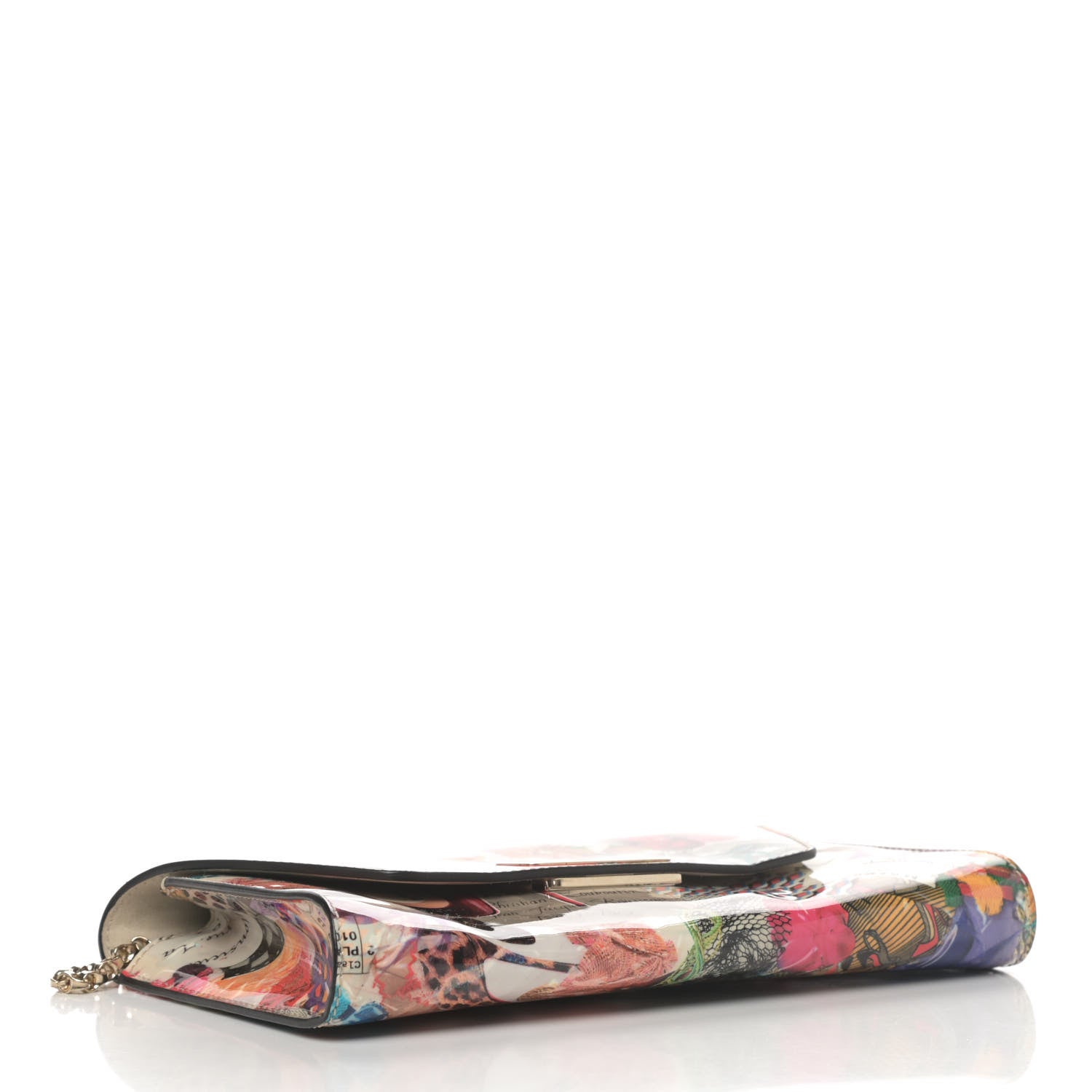 Christian Louboutin Patent Trash Printed Vero Dodat Clutch Multicolor 3 of 4