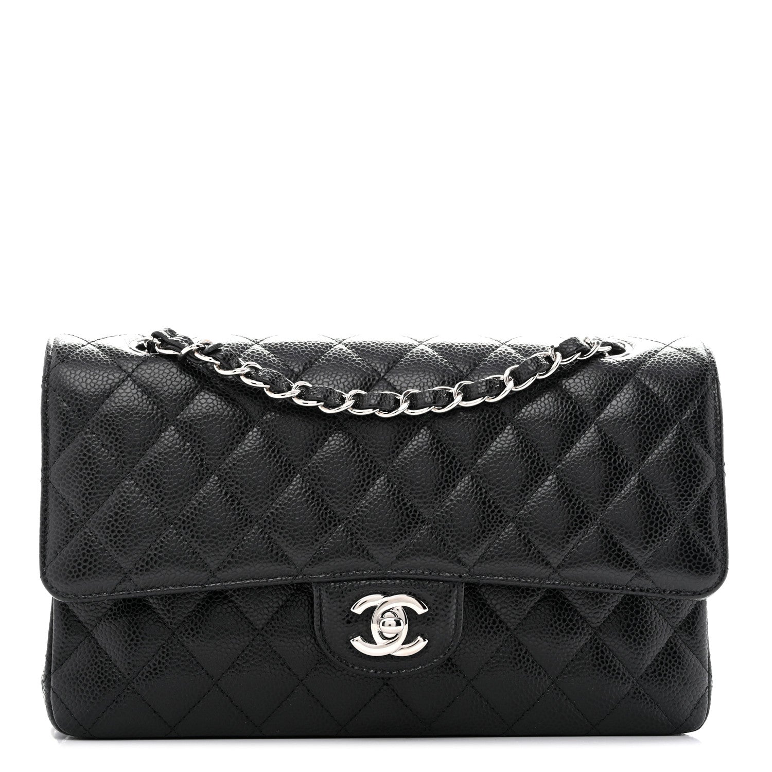Chanel Caviar Quilted Medium Double Flap Black 1 of 13