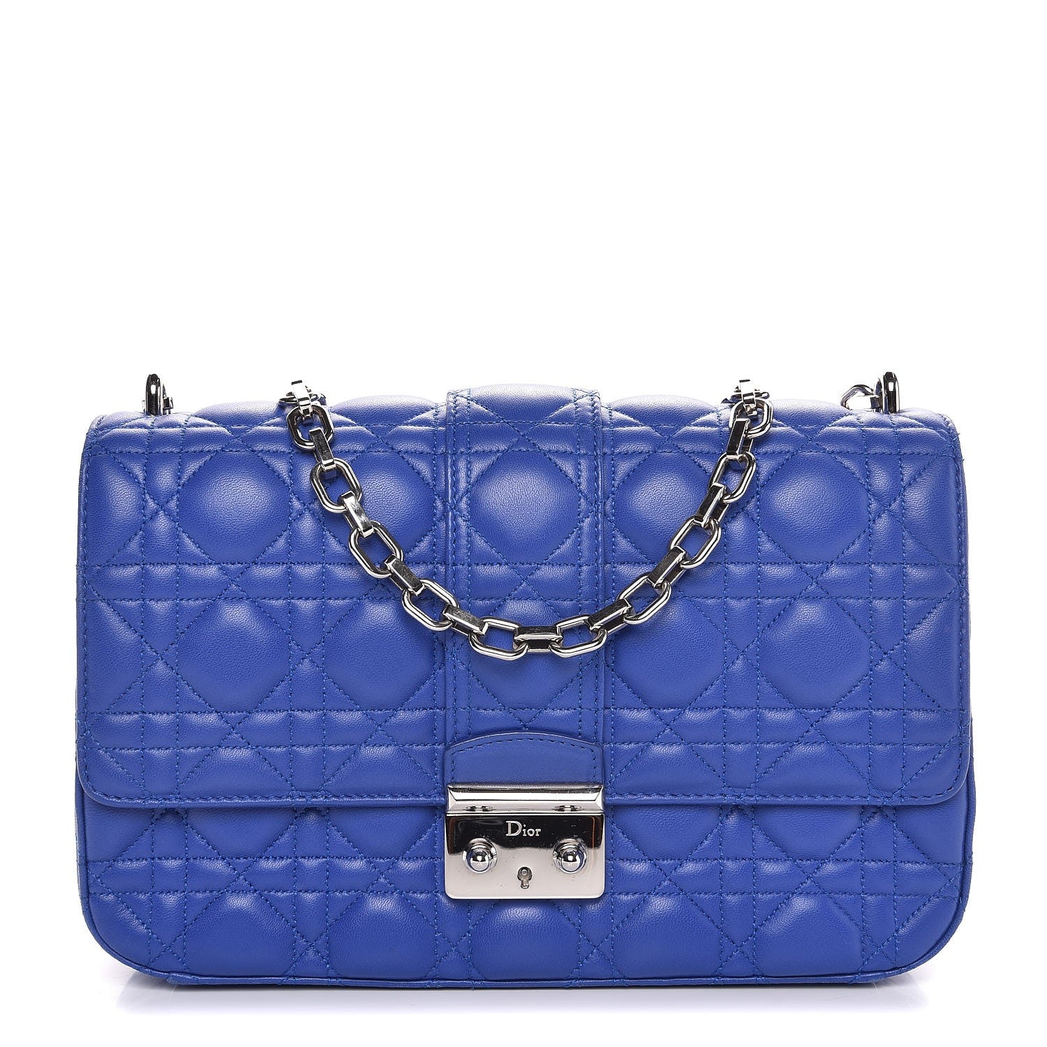 Christian Dior Lambskin Cannage Medium Miss Dior Flap Blue 1 of 7