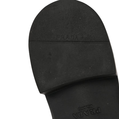 Prada Spazzolato Metal Triangle Logo 50mm Loafers 39 Black 13 of 13