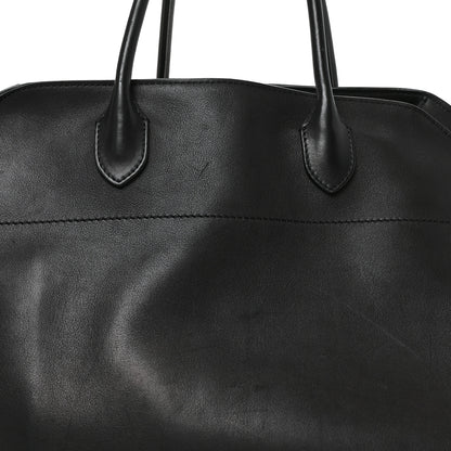 The Row Polished Saddle Calfskin Soft Margaux 15 Black 6 of 9