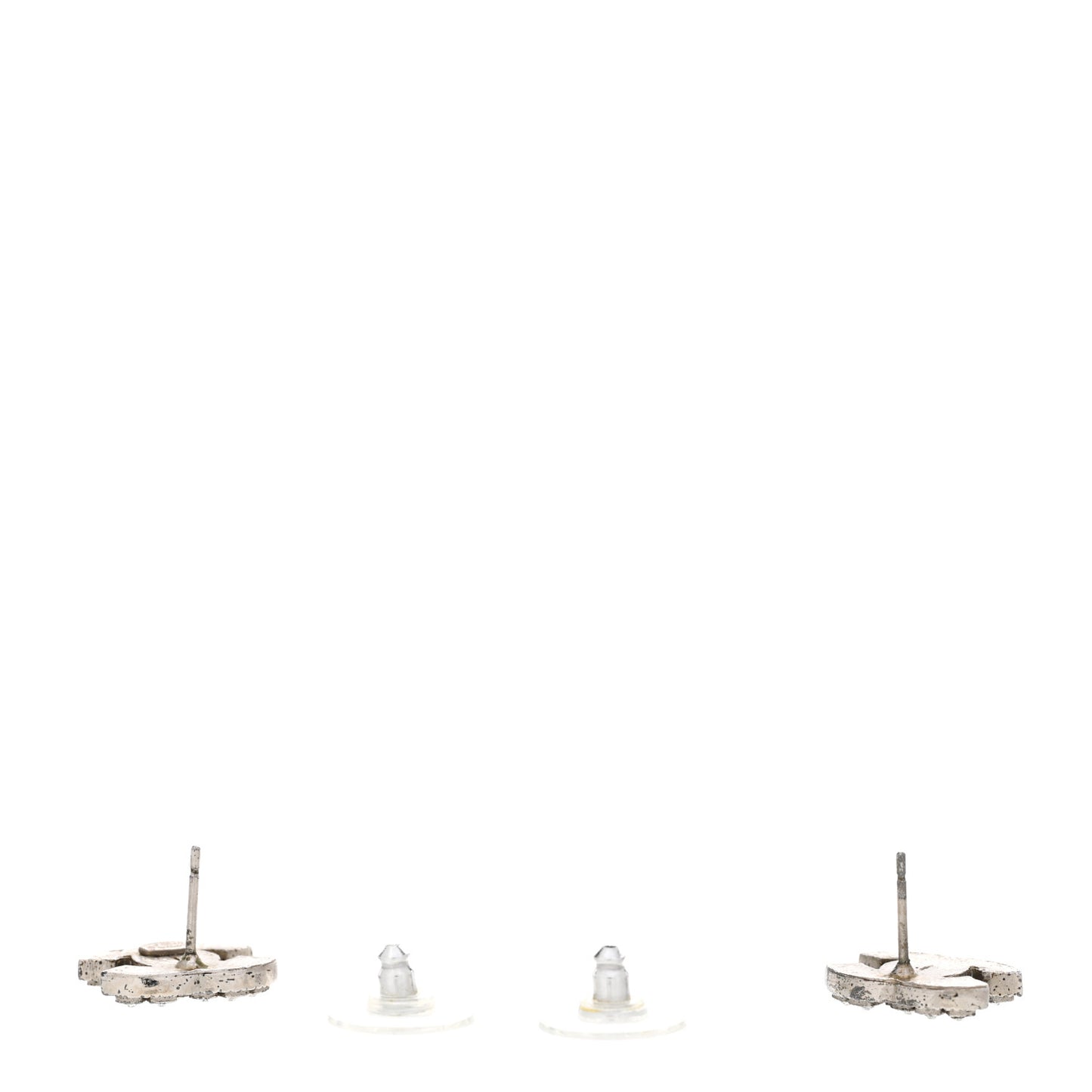 Crystal CC Earrings Silver
