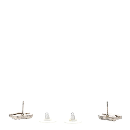 Chanel Crystal CC Earrings Silver 3 of 7