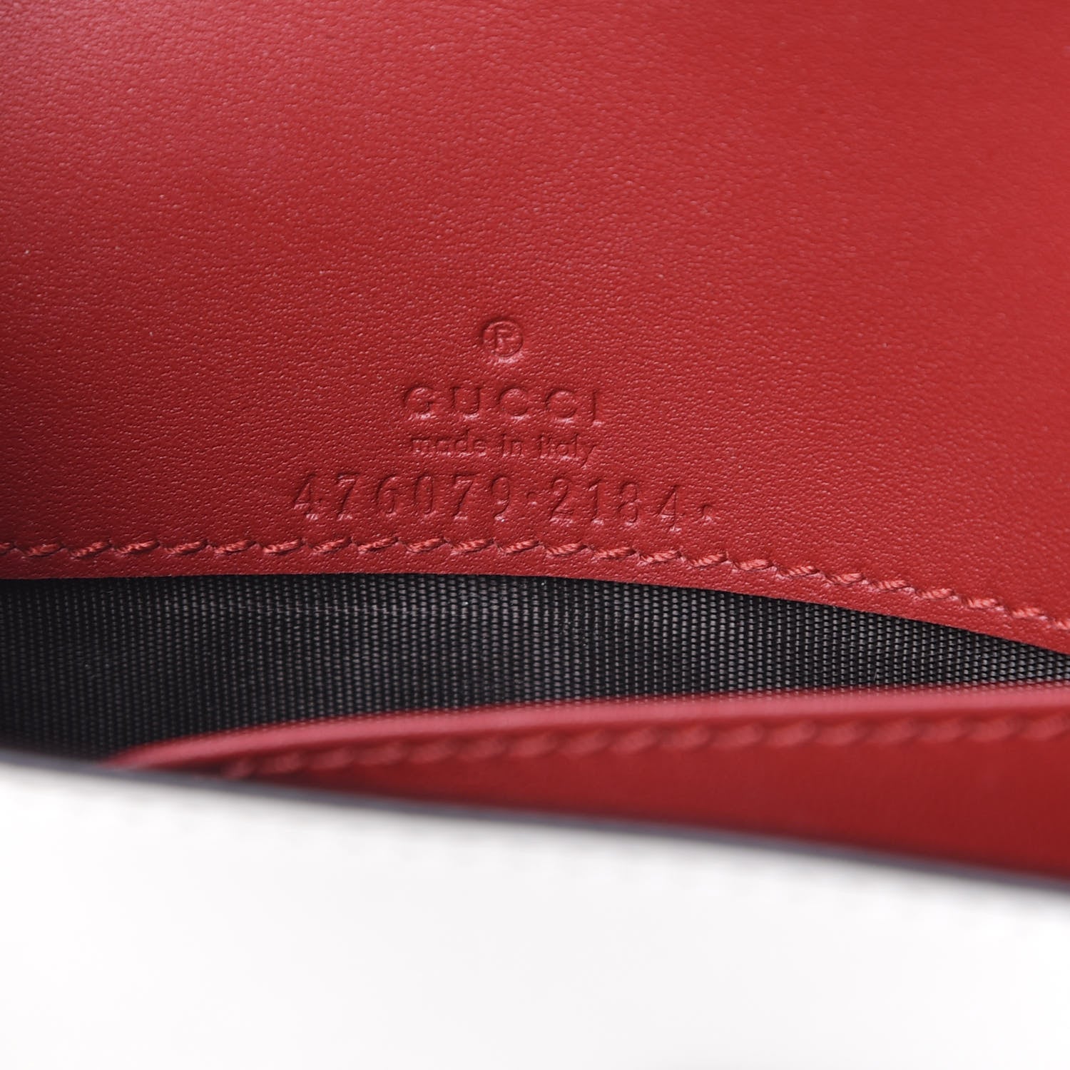 Gucci Calfskin Queen Margaret Chain Wallet Blue Agata Hibiscus Red Mystic White 5 of 10