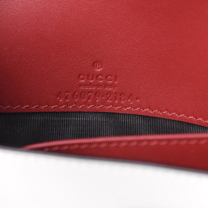 Gucci Calfskin Queen Margaret Chain Wallet Blue Agata Hibiscus Red Mystic White 5 of 10